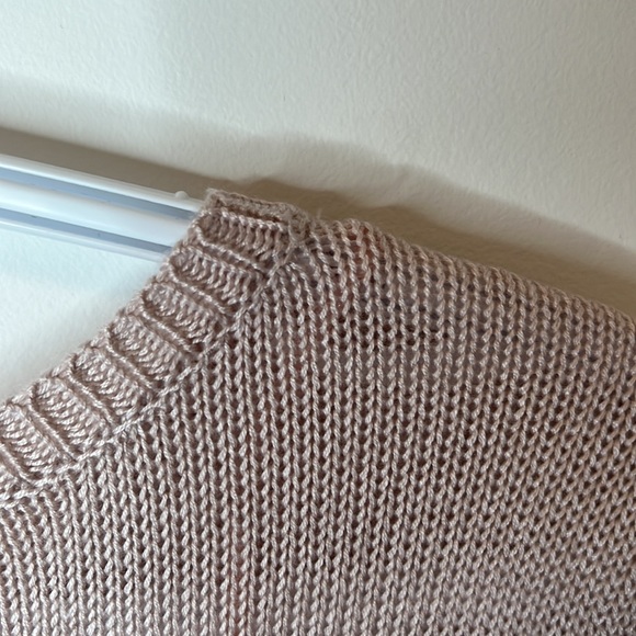 MOHITO | Blush Pink Silver "Paint" Ombre High Low Sweater - Picture 11 of 11